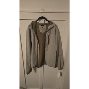 Spyder Men's Lightweight Hooded Windbreaker Jacket Khaki Size Small